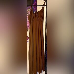 Elegant Brown Women's Dress